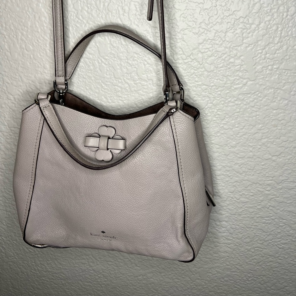Kate Spade Talia Small Triple Compartment Satchel Soft Taupe - Picture 4 of 8